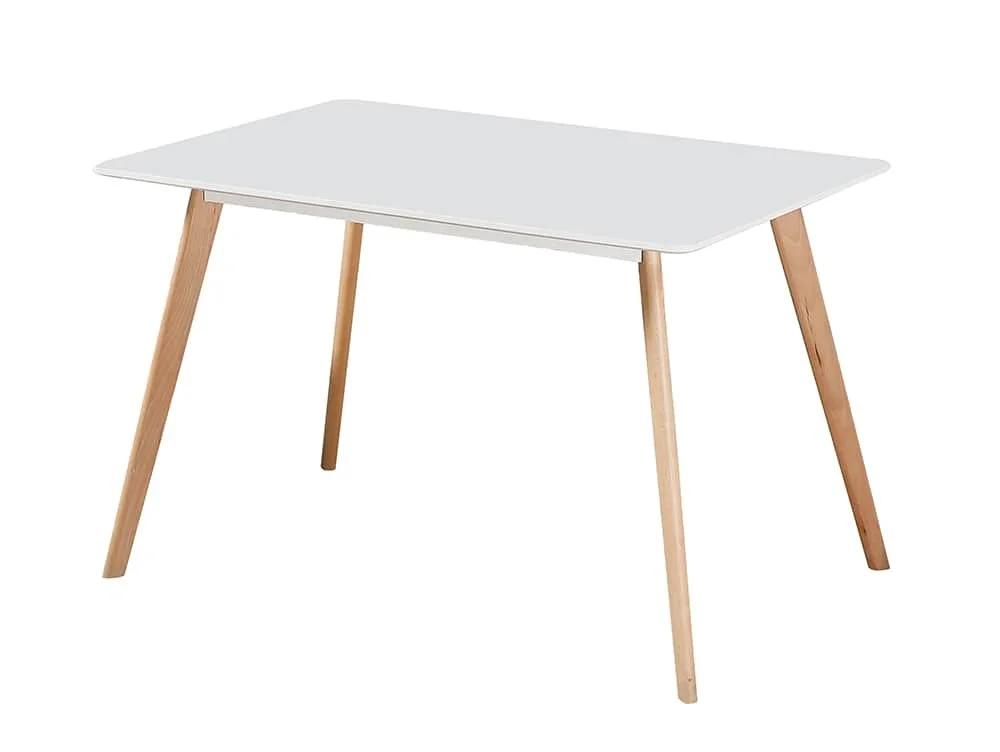 Seconique Seconique Bendal 120cm White and Beech Dining Table