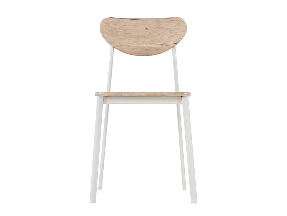 Seconique Seconique Riley Set of 2 White and Oak Dining Chairs