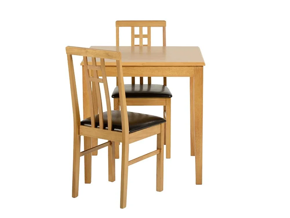 Seconique Seconique Vienna Oak Dining Table and 2 Chair Set