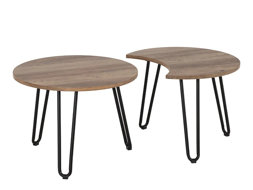 Seconique Seconique Athens Oak Effect Duo Coffee Table Set