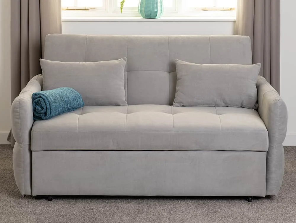 Seconique Seconique Chelsea Silver Fabric Sofa Bed