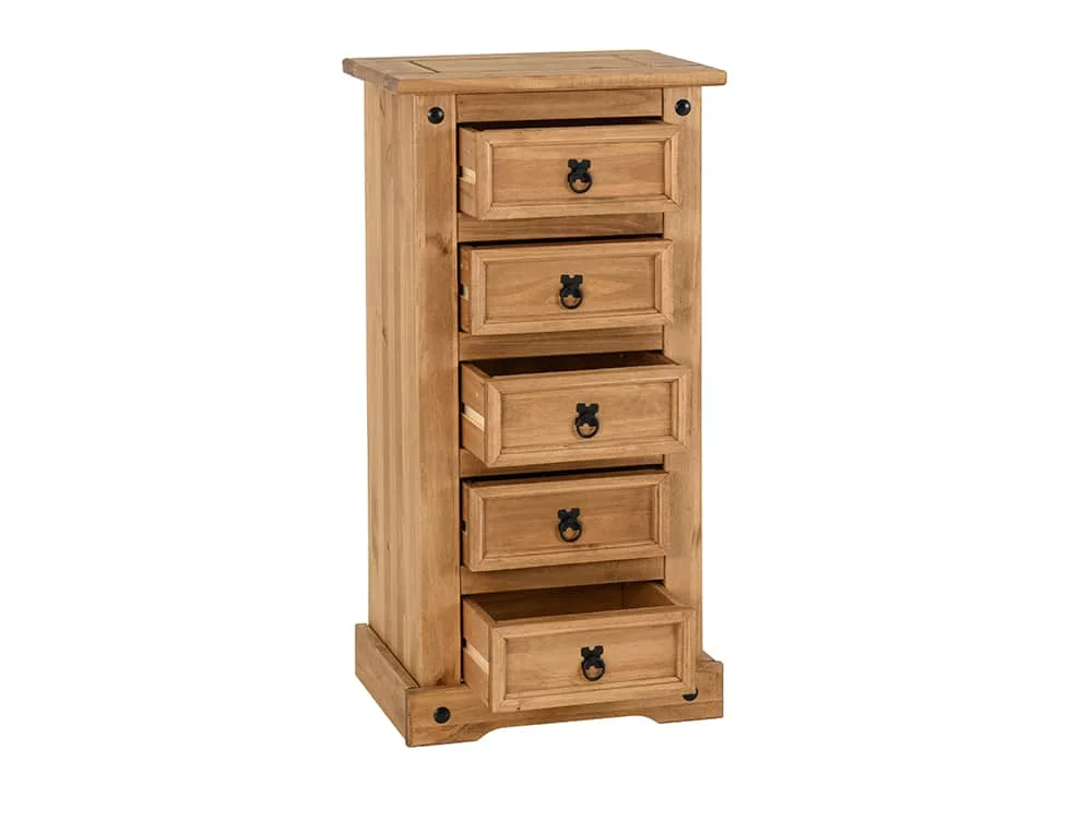 Seconique Seconique Corona Pine 5 Drawer Tall Chest of Drawers