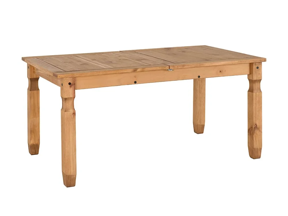 Seconique Seconique Corona Pine Extending Dining Table and 4 Grey Fabric Chairs