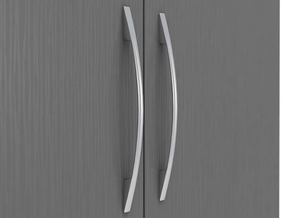 Seconique Seconique Nevada Matt Grey 6 Door 2 Drawer Mirrored Wardrobe