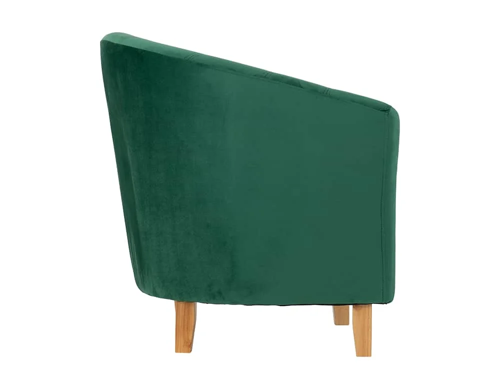 Seconique Seconique Tempo Emerald Green Velvet Tub Chair