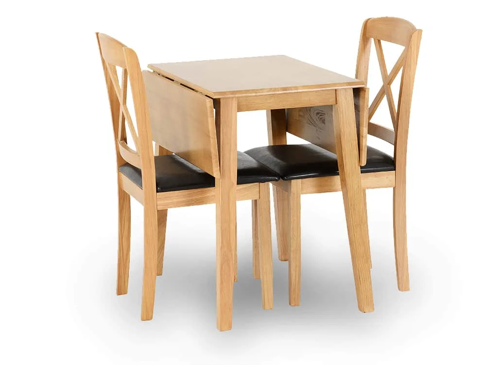 Seconique Seconique Mason Oak Drop Leaf Dining Table and 2 Chair Set