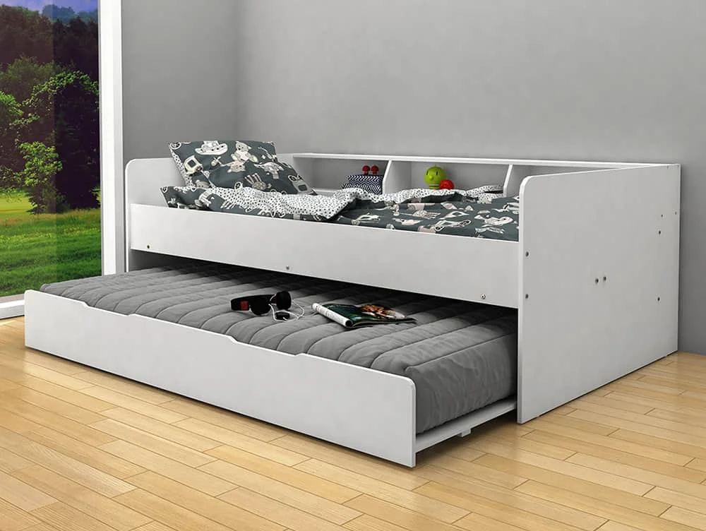 Kidsaw Kidsaw Kudl 3ft Single White Day Bed with Guest Bed