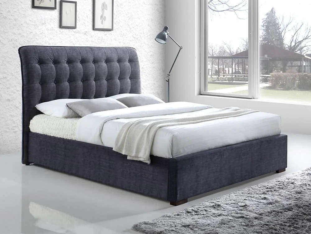 Time Living Time Living Hamilton 6ft Super King Size Dark Grey Fabric Bed Frame
