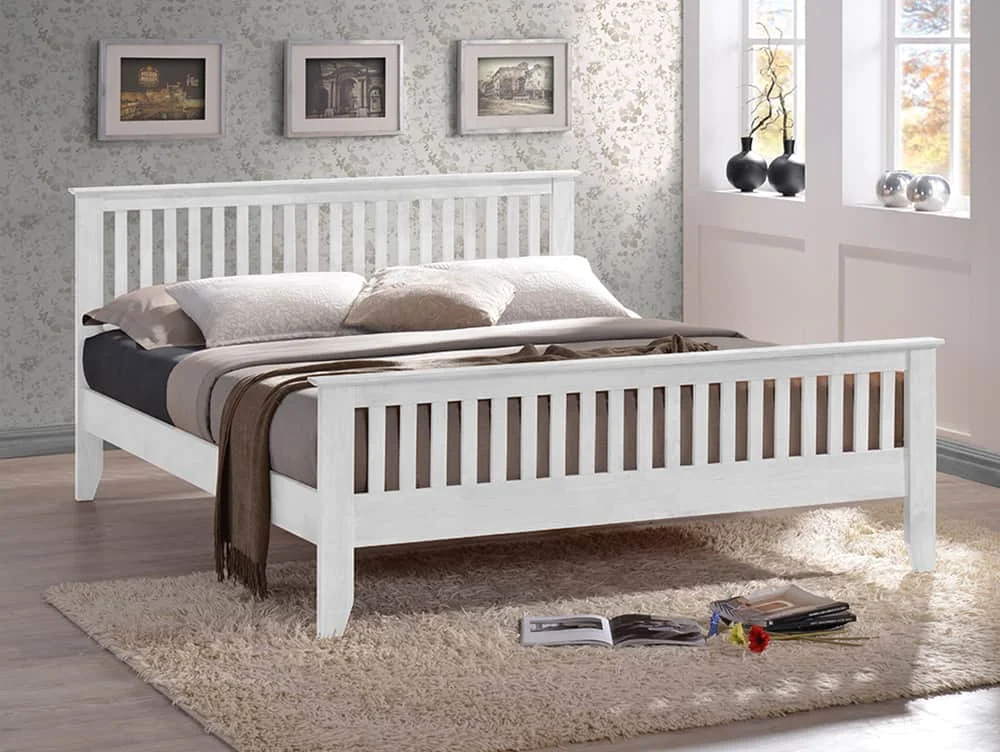 Time Living Time Living Turin 4ft6 Double White Wooden Bed Frame