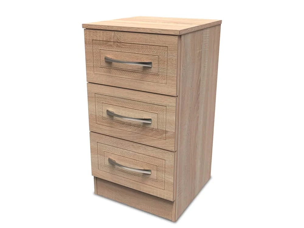 Welcome Welcome Dorset 3 Drawer Bedside Table (Assembled)