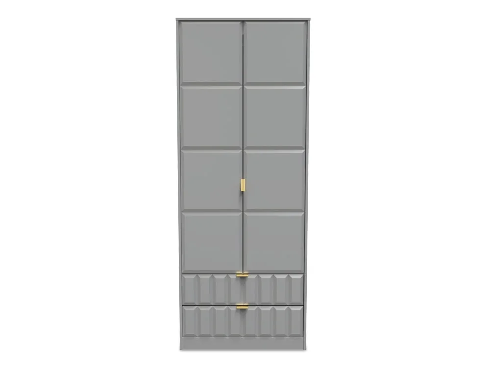 Welcome Welcome Cube 2 Door 2 Drawer Tall Double Wardrobe (Assembled)
