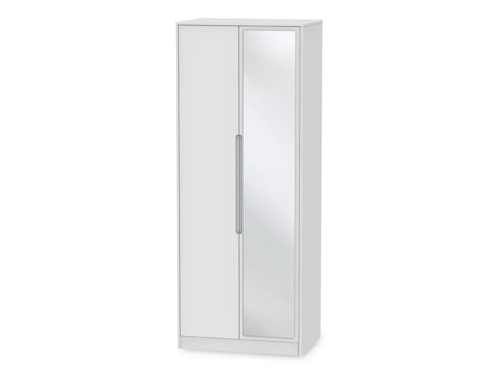 Welcome Welcome Monaco 2 Door Tall Mirrored Double Wardrobe (Assembled)