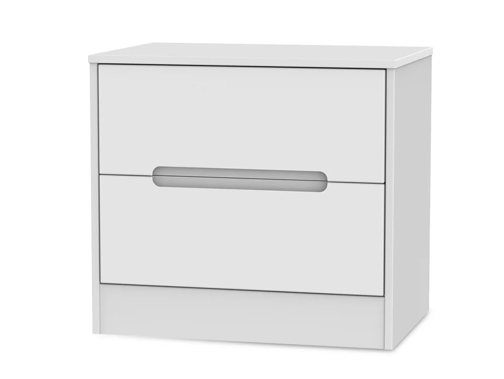 Welcome Welcome Monaco 2 Drawer Wide Bedside Table (Assembled)