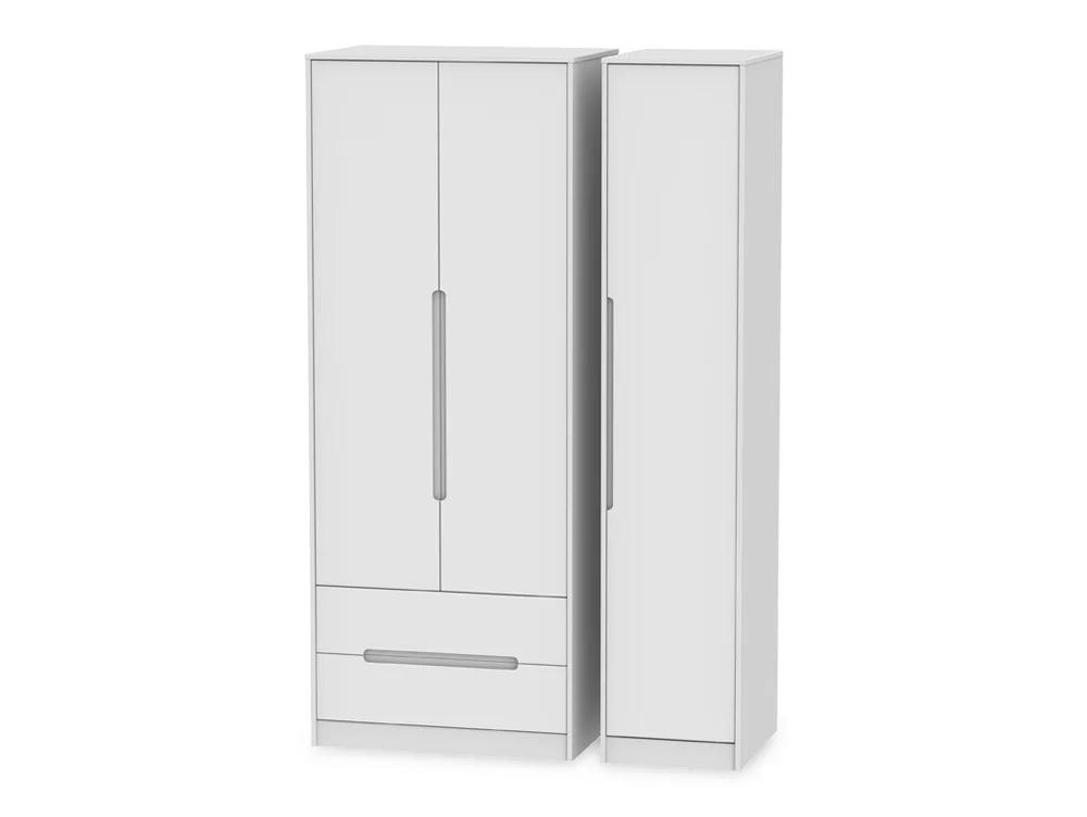 Welcome Welcome Monaco 3 Door 2 Drawer Tall Triple Wardrobe (Assembled)