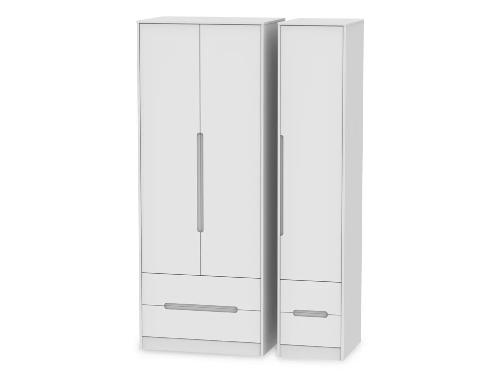 Welcome Welcome Monaco 3 Door 4 Drawer Tall Triple Wardrobe (Assembled)