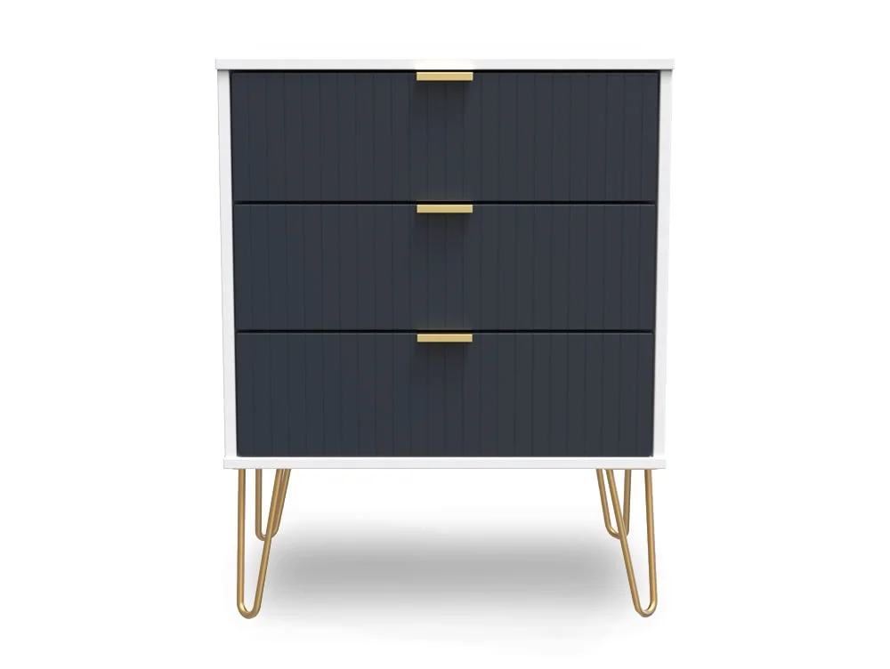 Welcome Welcome Linear 3 Drawer Midi Chest of Drawers (Assembled)