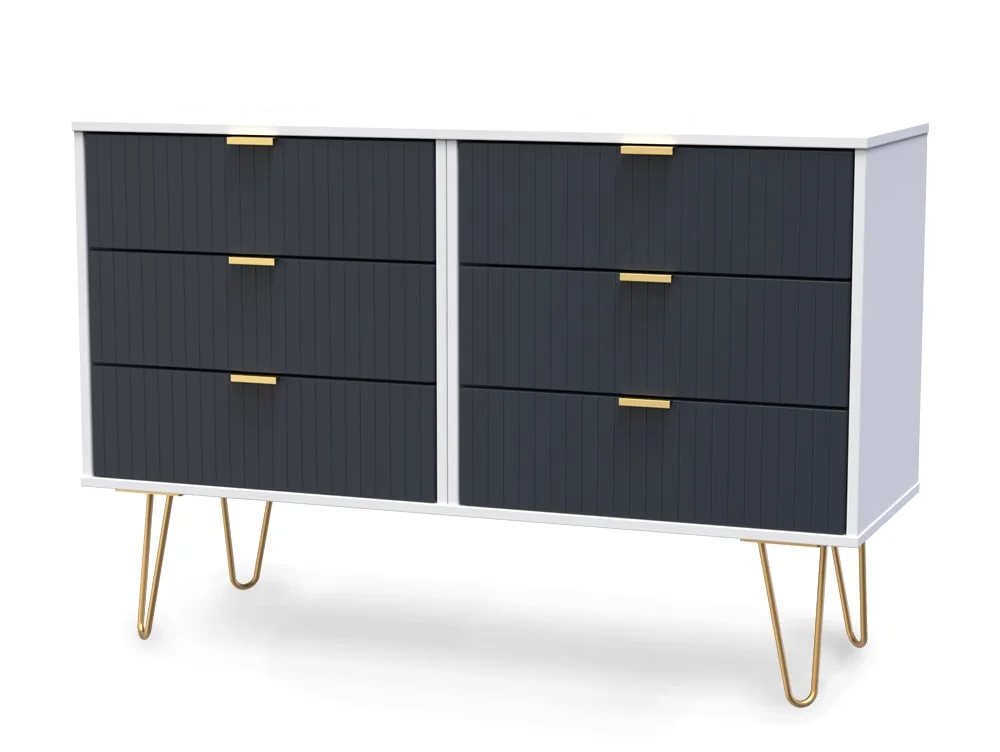 Welcome Welcome Linear 6 Drawer Midi Chest of Drawers (Assembled)