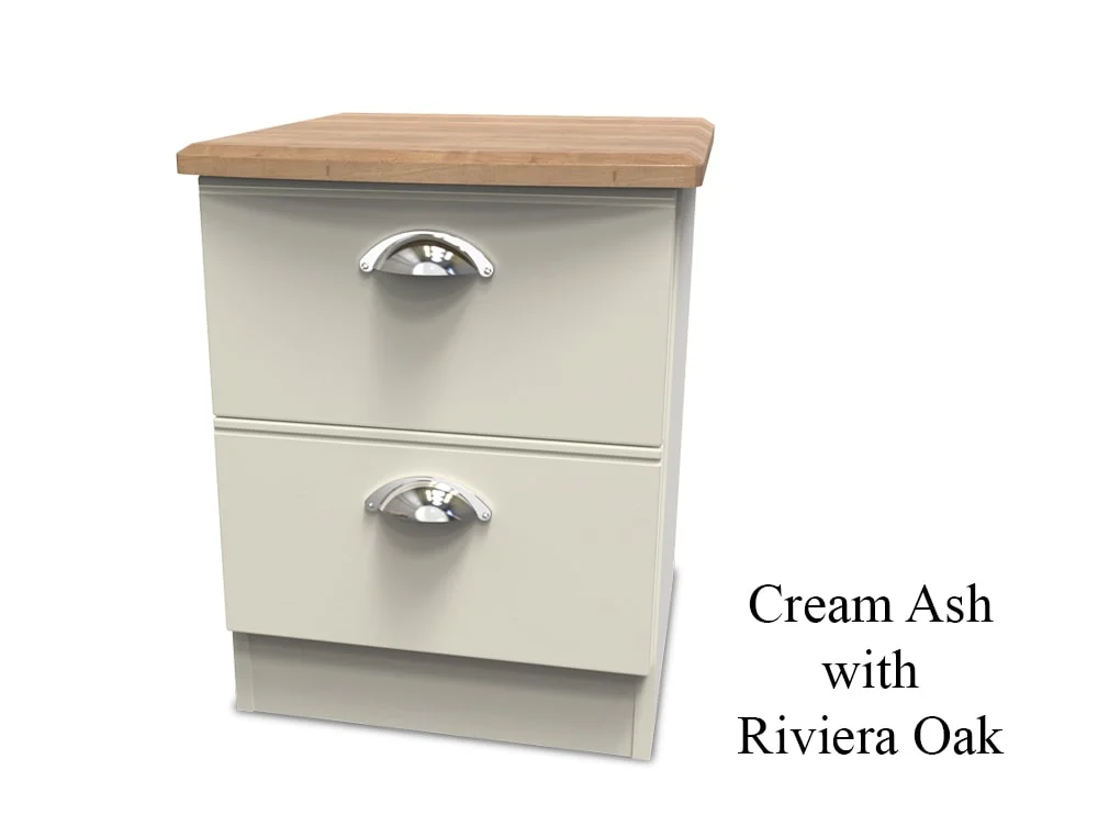Welcome Welcome Victoria 2 Drawer Small Bedside Table (Assembled)