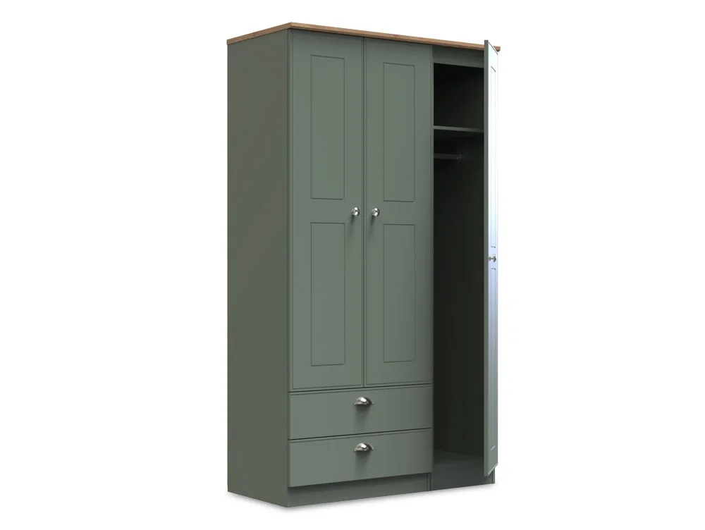 Welcome Welcome Victoria 3 Door 2 Drawer Tall Triple Wardrobe (Assembled)