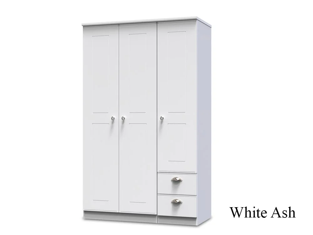 Welcome Welcome Victoria 3 Door 2 Small Drawer Triple Wardrobe (Assembled)