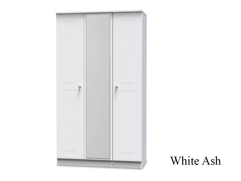 Welcome Welcome Victoria 3 Door Tall Mirrored Triple Wardrobe (Assembled)