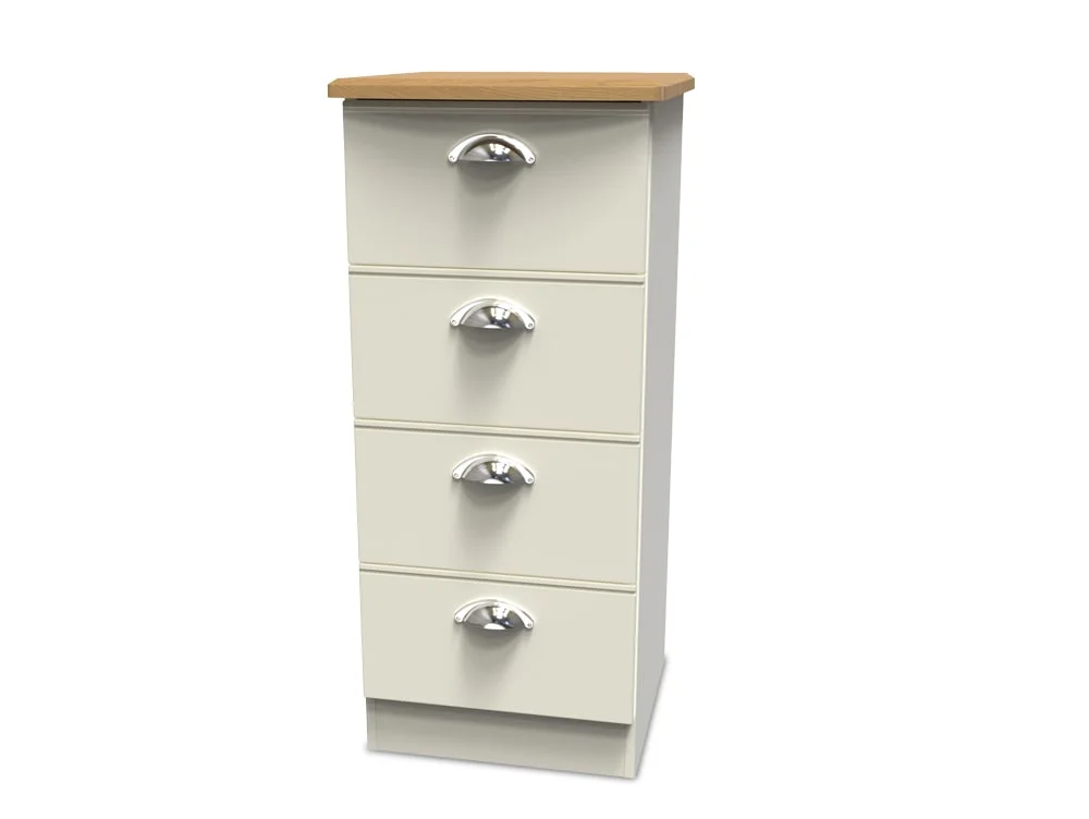 Welcome Welcome Victoria 4 Drawer Bedside Table (Assembled)