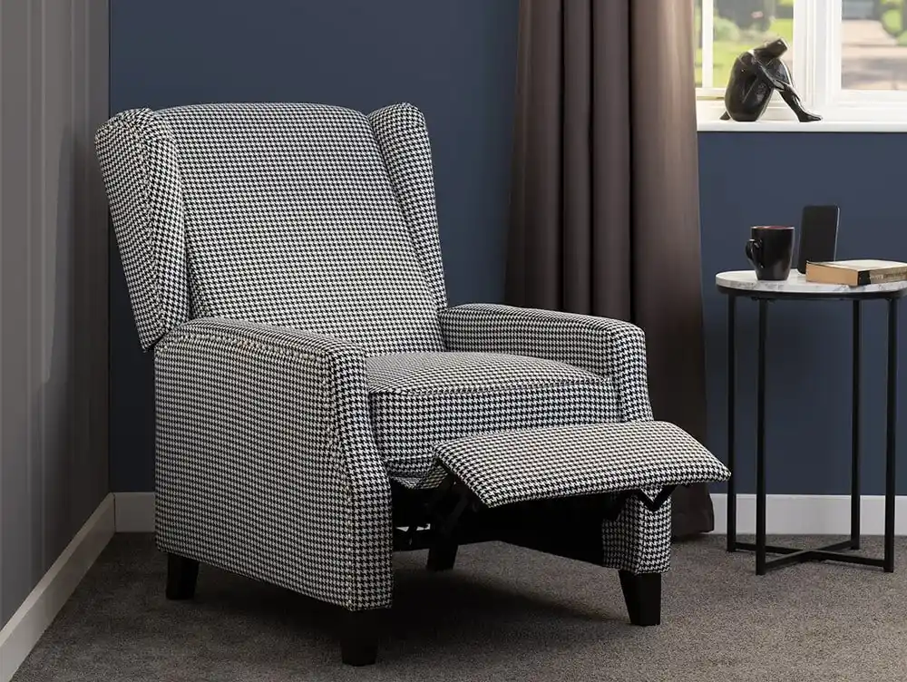 Seconique Seconique Kensington Dogstooth Fabric Recliner Chair