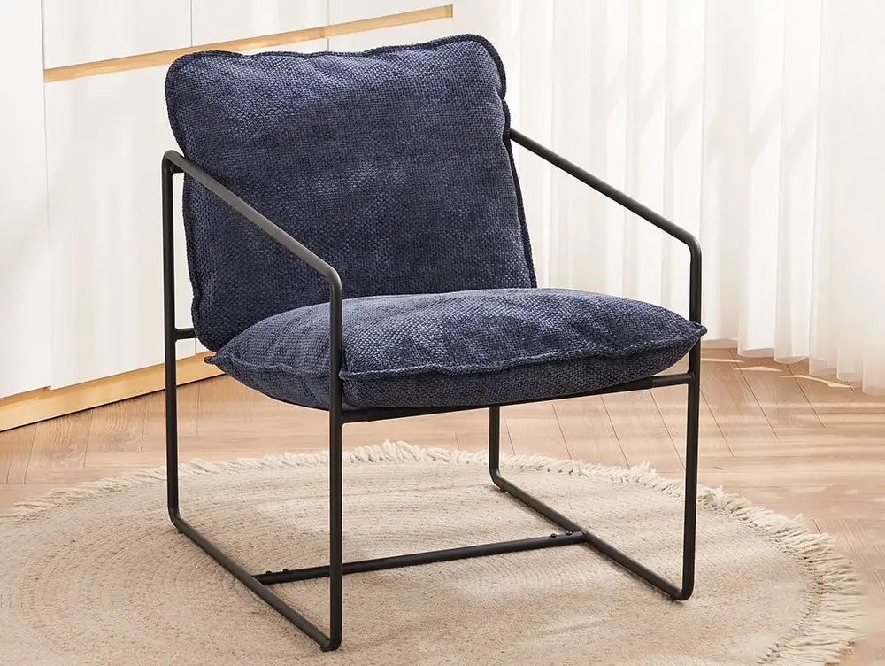 Seconique Seconique Tivoli Blue Fabric Accent Chair