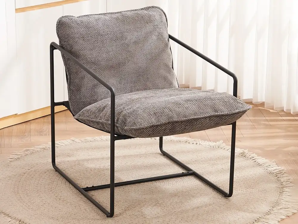 Seconique Seconique Tivoli Grey Fabric Accent Chair