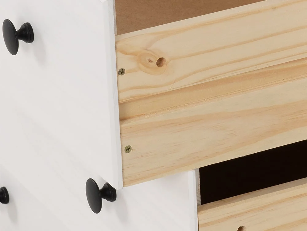 Seconique Seconique Panama White and Waxed Pine 4 Drawer Chest of Drawers