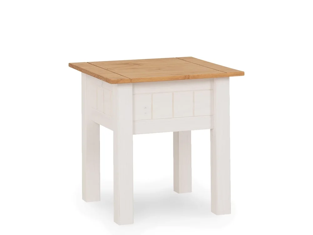Seconique Seconique Panama White and Waxed Pine Lamp Table