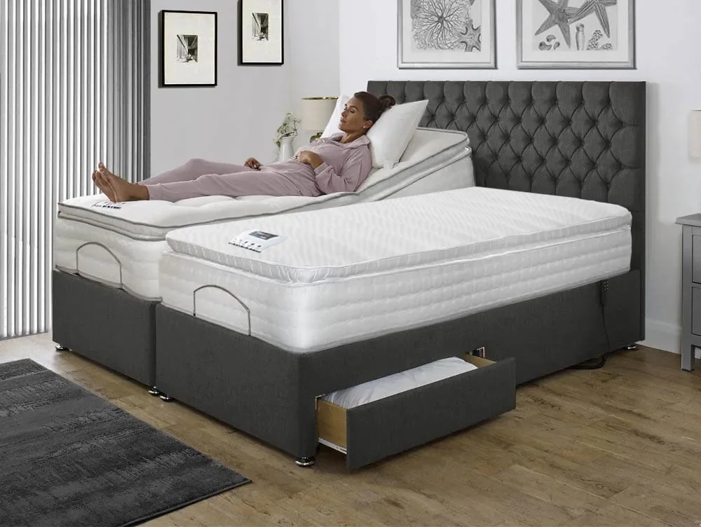 Flexisleep Flexisleep Luxury Pocket and Ortho Pocket 1000 Dual Tension Electric Adjustable 5ft King Size Bed (2 x 2ft6)