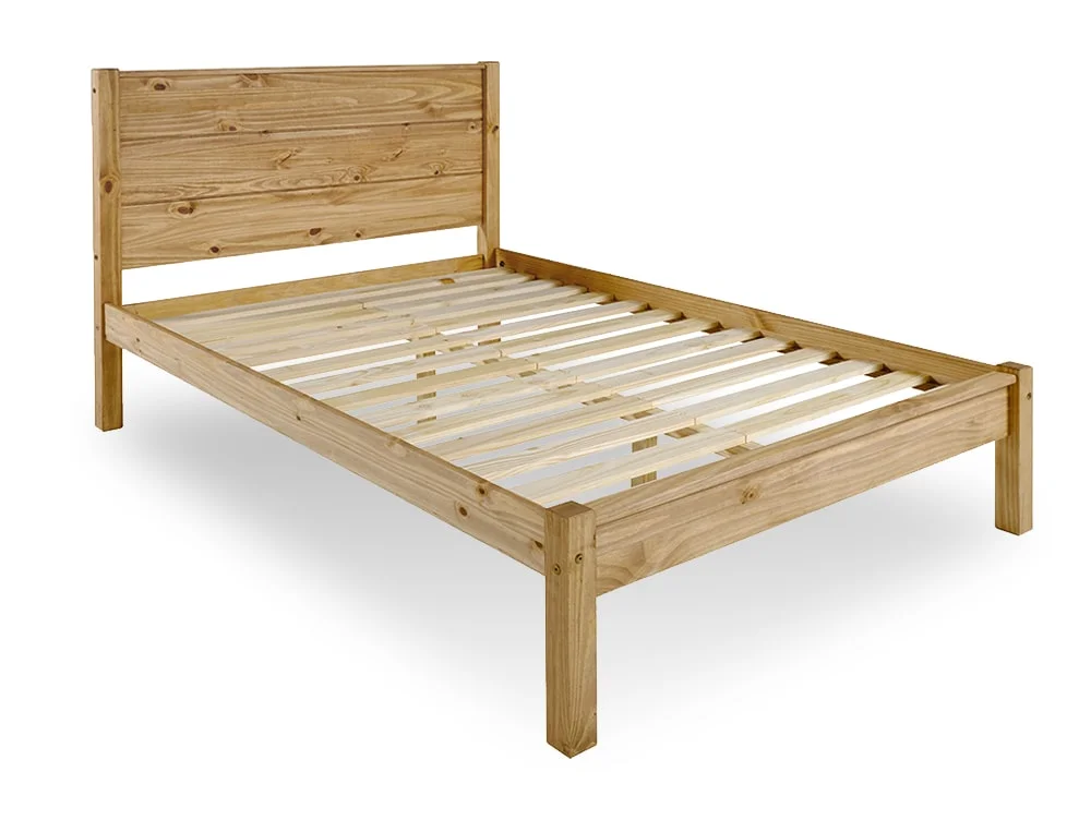 Seconique Seconique Barton 4ft6 Double Waxed Pine Wooden Bed Frame