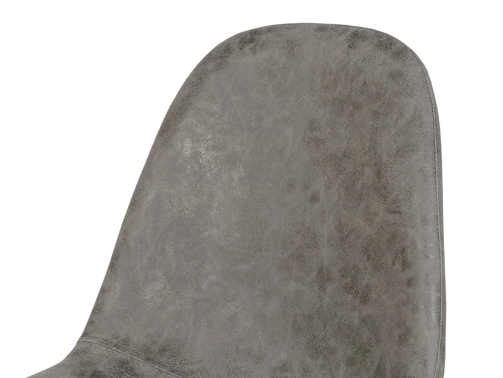 Seconique Seconique Athens Set of 2 Grey Faux Leather Dining Chairs