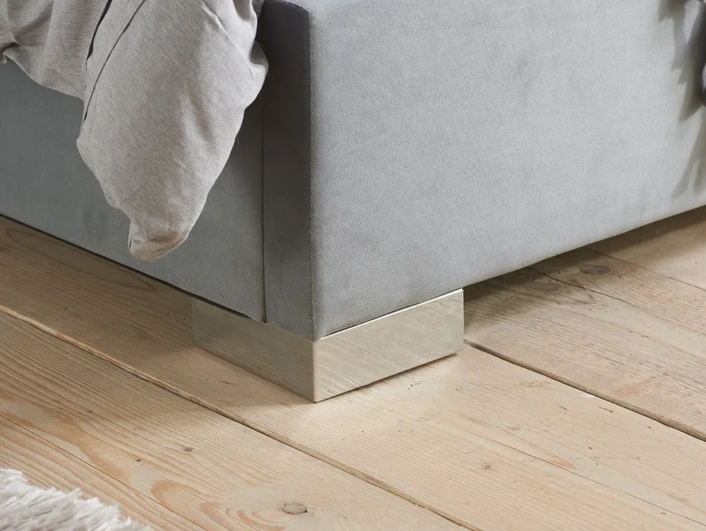 Birlea Furniture & Beds Birlea Chelsea 5ft King Size Grey Fabric Bed Frame