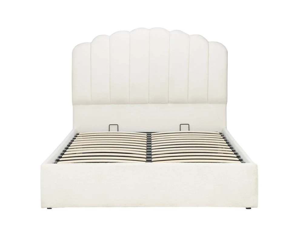 Birlea Furniture & Beds Birlea Monaco 5ft King Size White Fabric Ottoman Bed Frame