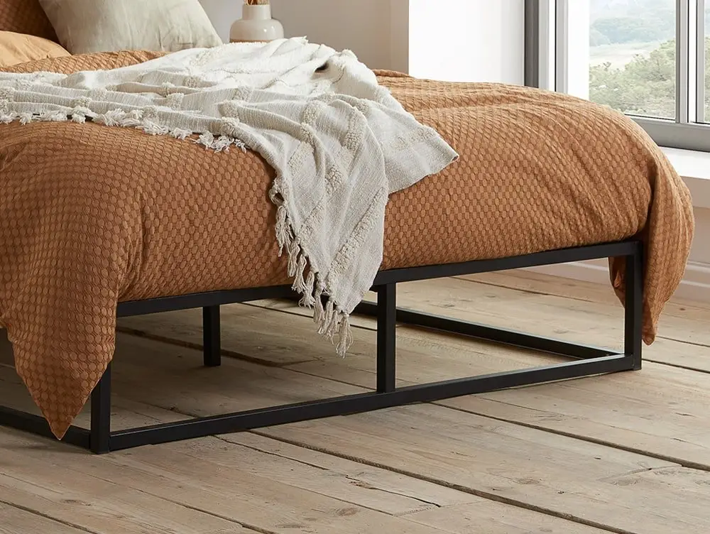 Birlea Furniture & Beds Birlea Soho Platform 4ft Small Double Black Metal Bed Frame