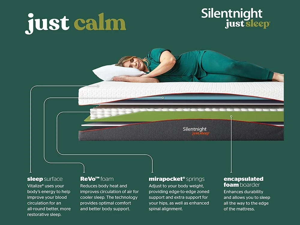 Silentnight Silentnight Just Sleep Calm Mirapocket 1000 3ft Single Mattress in a Box
