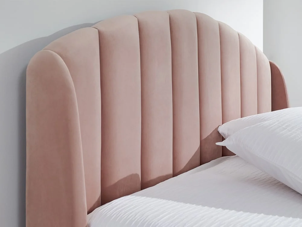 GFW GFW Pettine King Size Pink Fabric 3 Piece Bedroom Furniture Set