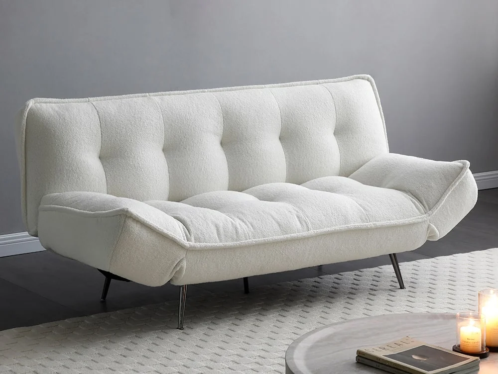 Limelight  Limelight Remi Cream Boucle Fabric Sofa Bed