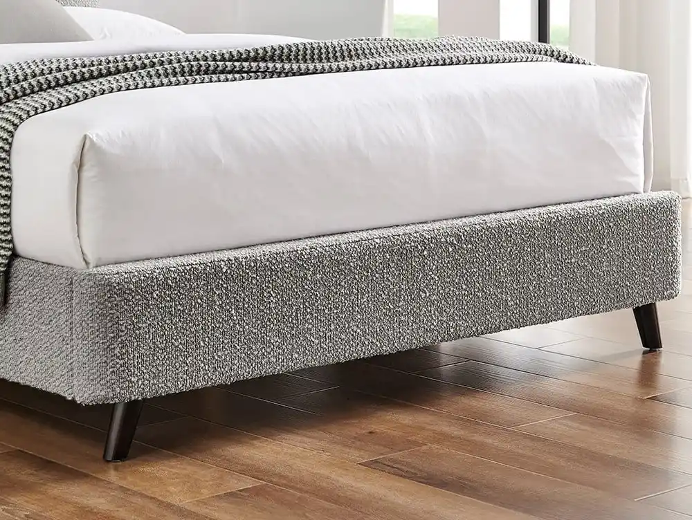 Limelight  Limelight Luna Pillow 5ft King Size Dove Grey Boucle Fabric Bed Frame