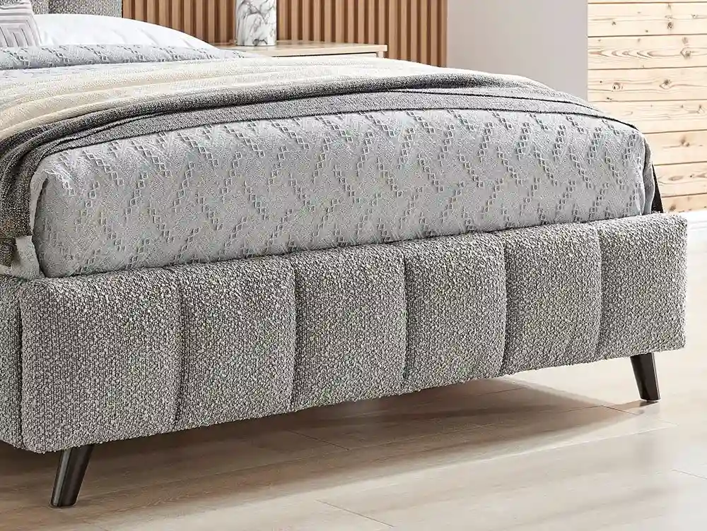 Limelight  Limelight Starla Square 5ft King Size Dove Grey Boucle Fabric Bed Frame