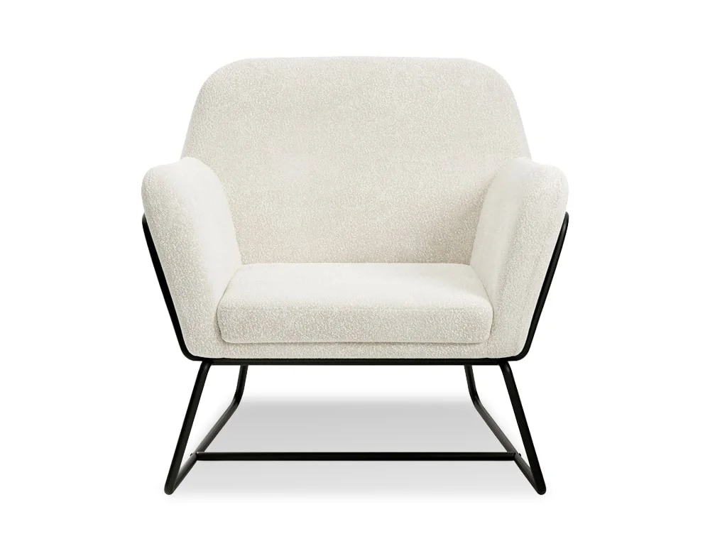 LPD LPD Charles Ivory Boucle Fabric Armchair