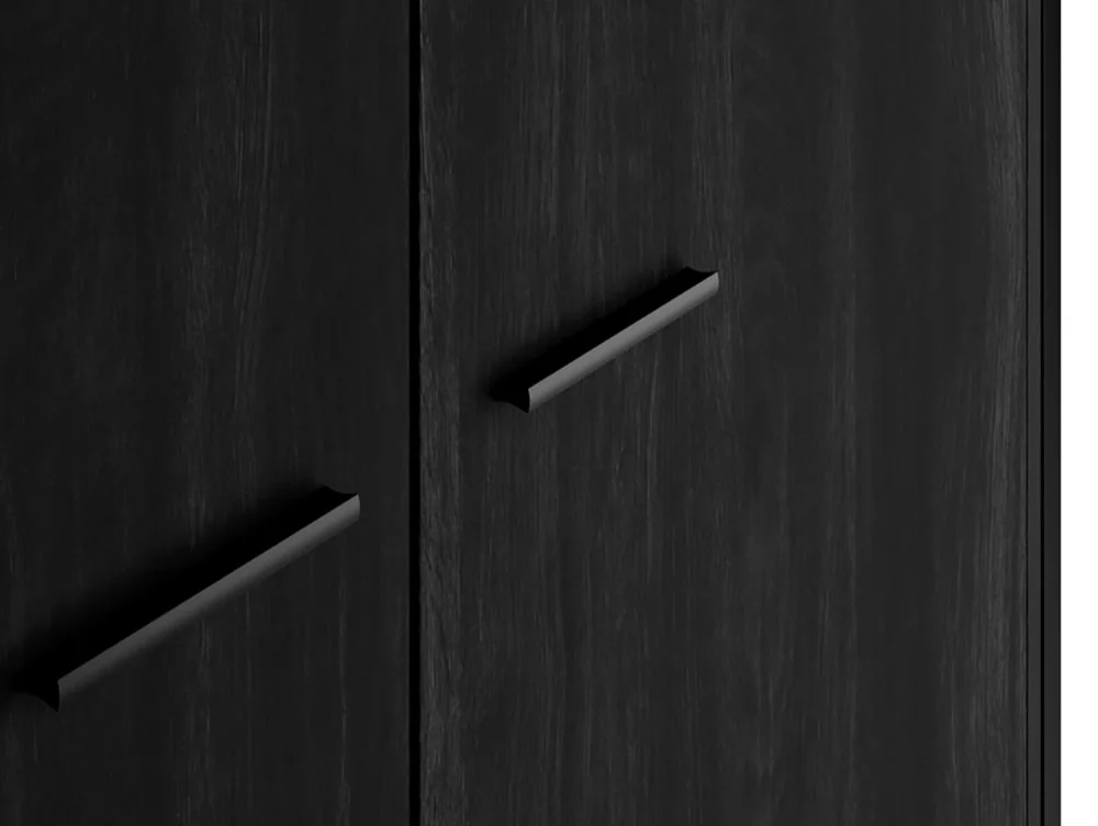 LPD LPD Hoxton Black Wood Effect 2 Door Wardrobe