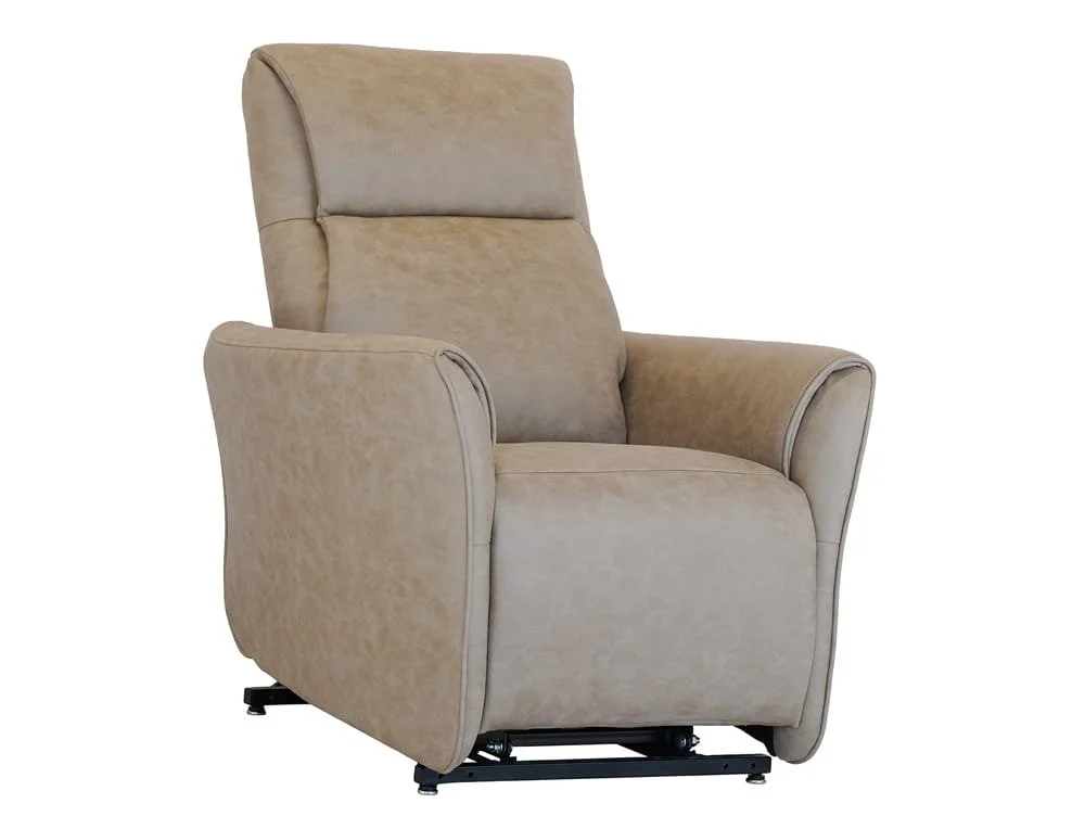 PICK4U PICK4U Richmond Dual Motor Taupe Faux Leather Riser Recliner Chair