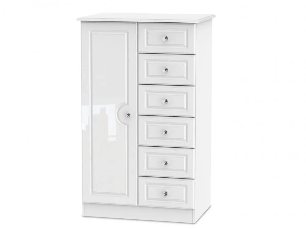 Welcome Welcome Balmoral White High Gloss Childrens Small Wardrobe (Assembled)