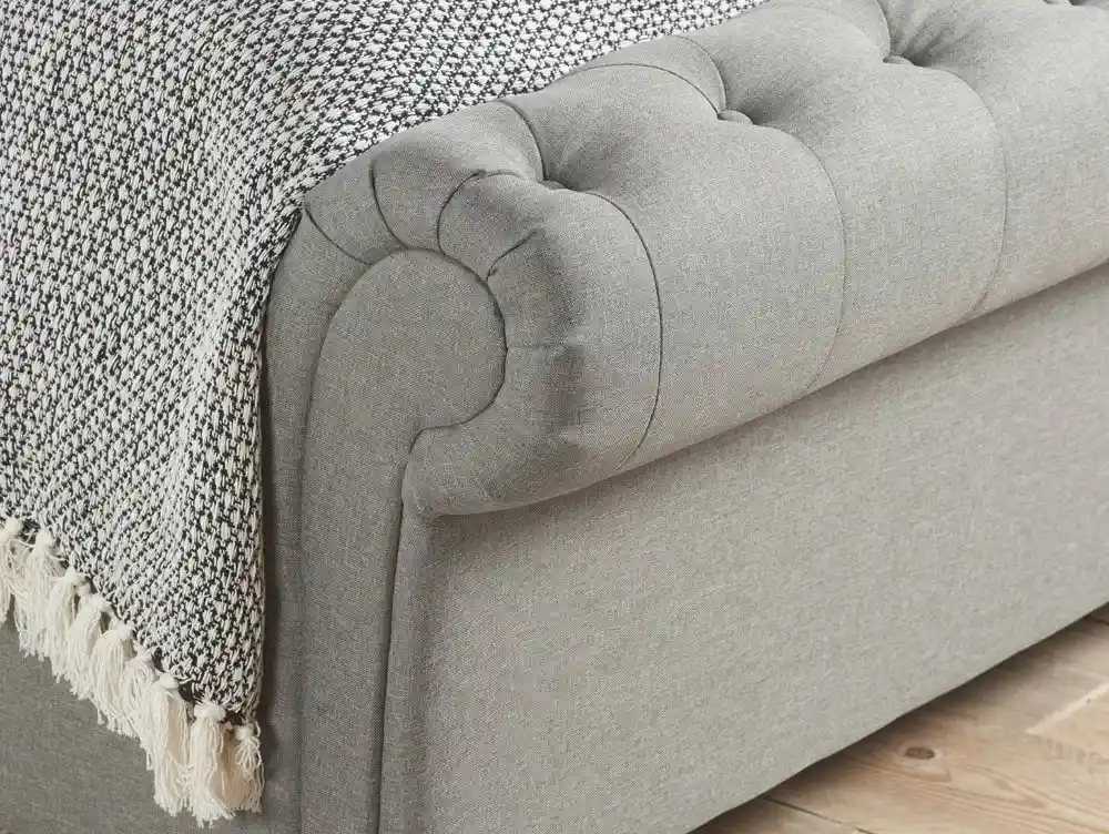 Birlea Furniture & Beds Birlea Castello 4ft6 Double Grey Fabric Bed Frame