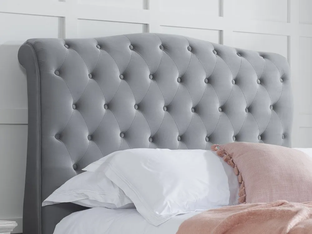 Birlea Furniture & Beds Birlea Colorado 5ft King Size Grey Fabric Bed Frame