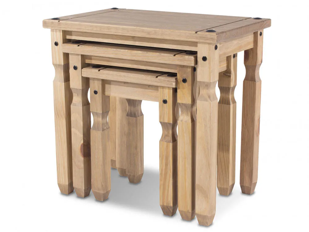 Core Products Core Corona Pine Wooden Nest of Tables