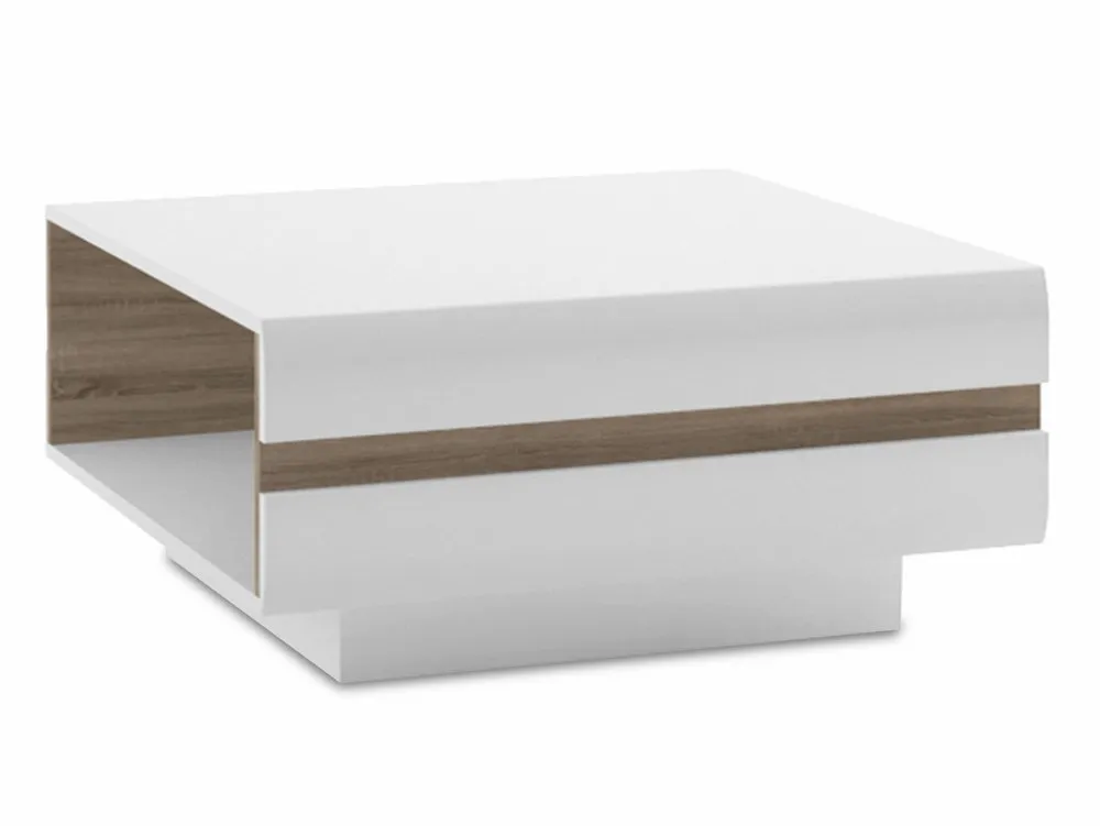 Furniture To Go Furniture To Go Chelsea White High Gloss and Oak Small Coffee Table